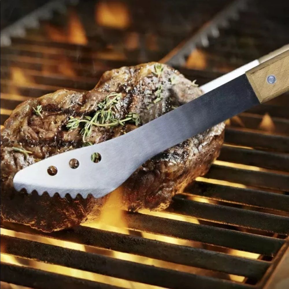 Rae Dunn Everyday Collection 3 Piece Barbecue Utensil Set- Barbeque Tongs wit... - Picture 5 of 8